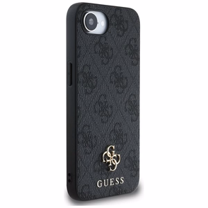 Guess HC MagSafe PU 4G Small 4G and Classic Suojakuori iPhone 16e:lle - Musta