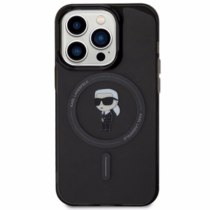 Karl Lagerfeld IML Ikonik MagSafe Suojakuori iPhone 15 Pro:lle - musta