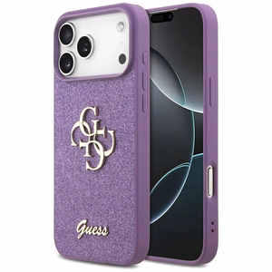 Guess Fixed Glitter Big 4G Suojakuori iPhone 17 Pro Maxille - violetti