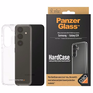 PanzerGlass HardCase D3O® Bio ja Military Grade -sertifioitu suojakuori Samsung Galaxy S24 - läpinäkyvä