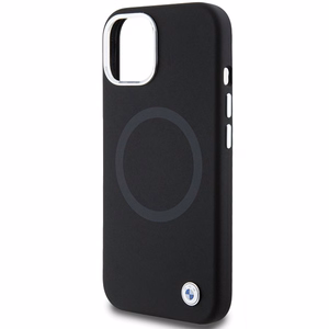 BMW Signature Liquid Silikoninen MagSafe Suojakuori iPhone 15:lle - musta