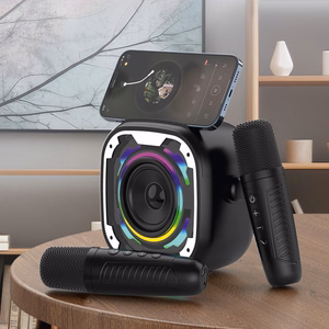 Blavec kannettava Bluetooth-kaiutin WS-08 Karaoke Idol - 8 W kahdella mikrofonilla (WS08-2MB) musta