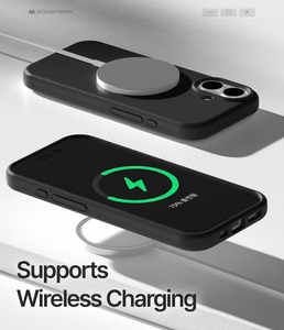Mercury Pure Magsafe silikoni kotelo Apple iPhone 16e/17e musta