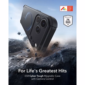 ESR Cyber Tough MagSafe suojakuori malleille iPhone 18 Pro Max / 17 Pro Max, musta
