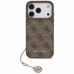 Guess 4G Charms Collection MagSafe Suojakuori iPhone 17 Prolle - ruskea