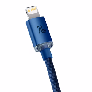 Baseus Crystal Shine USB-C - Lightning kaapeli 2 m 20W (sininen)