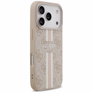 Guess 4G Printed Stripes MagSafe-suojakuori iPhone 17 Pro:lle - vaaleanpunainen