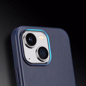 Dux Ducis Napoli kotelo iPhone 14 Plus magneettinen nahkakotelo MagSafe sininen
