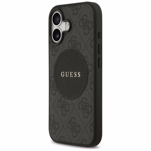 Guess 4G Circle Classic Logo MagSafe Suojakuori iPhone 17:lle - musta