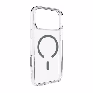Puro Lite Mag TPU+PC suojakuori MagSafe-yhteensopiva iPhone 17 Pro:lle - läpinäkyvä harmaalla renkaalla
