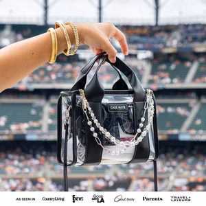 Case-Mate Micro Tote Bag vettä hylkivä olkalaukku, Midnight Black / Clear