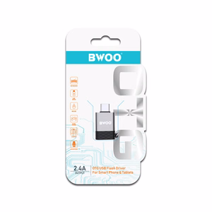 BWOO adapteri USB - USB-C harmaa OTG BZ-35