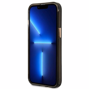 Guess Gold Outline läpinäkyvä MagSafe Suojakuori iPhone 13 Pro Max:lle - musta