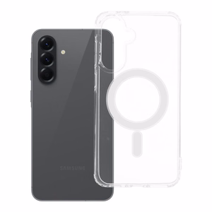 Suojakuori Samsung A56:lle Clear Mag Cover (STR) yhteensopiva MagSafen kanssa läpinäkyvä
