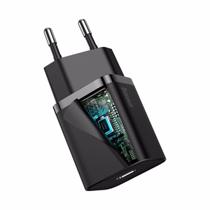 Baseus Super Si CCSUP-B01 20W USB-C -laturi, musta