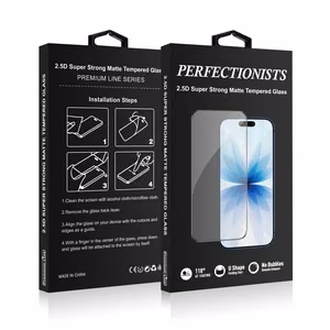 Perfectionists 2.5D Super Strong matta karkaistu lasi Apple iPhone Air:lle, musta