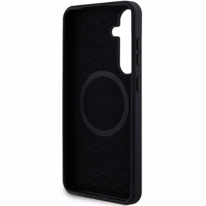 BMW M Silikoninen Printed Ring MagSafe Suojakuori Samsung Galaxy S24+:lle - musta