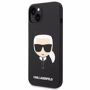 Karl Lagerfeld Silicone Karl's Head MagSafe suojakuori iPhone 14 Plus:lle - musta