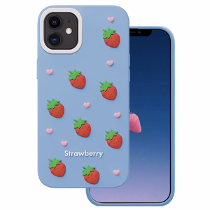 Mansikka-suojakuori iPhone 11 sininen