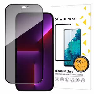 Yksityisyyslasi Anti Spy -suodattimella iPhone 15 Pro:lle Wozinsky Privacy Glass - musta
