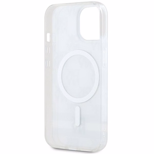DKNY IML Ruudullinen Mono-kuvio ja Painetut Raidat MagSafe Suojakuori iPhone 15 / 14 / 13:lle - beige