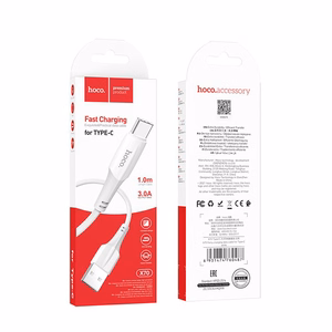 Hoco USB-A - USB-C -kaapeli 3A 1 m X70 valkoinen