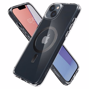 Spigen Ultra Hybrid Mag -kotelo MagSafella iPhone 14 Plus -puhelimelle - kirkkaanharmaa