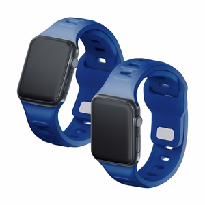 3mk-silikoniranneke Apple Watchille, 42/44/45/46/49 mm, sininen, suuri koko