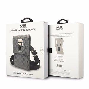 Karl Lagerfeld Ikonik Karl Monogram Patch bag - silver