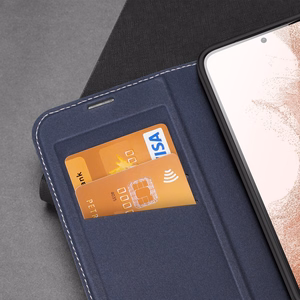 Dux Ducis Skin X2 Suojakuori Samsung Galaxy S23+ läppäkotelo lompakko jalusta sininen