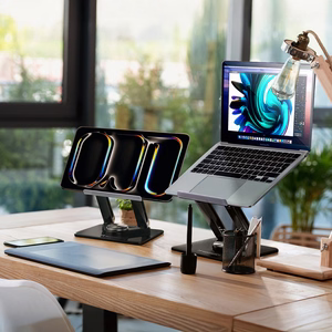 Wozinsky WRS-CPY84SB 360 Alumiininen Kannettavan ja tabletin teline + ilmainen älypuhelinteline - musta