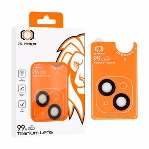 Tempered glass Tel Protect Titanium Lens 99% AR on camera for Iphone 14/14 Plus/16E/17E black (lens 2 pcs)