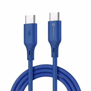 Kaapeli USB C - USB C Forcell F-Energy QC4.0 PD 3A 60W silikoni 1 m C344 tummansininen
