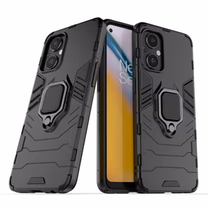 Ring Armor kova hybridi tapauksessa kansi + magneettinen haltija OnePlus Nord N20 5G musta
