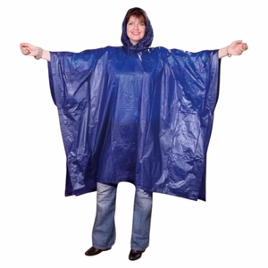 Lifetime-sadeponcho, 130 × 100 cm, sininen