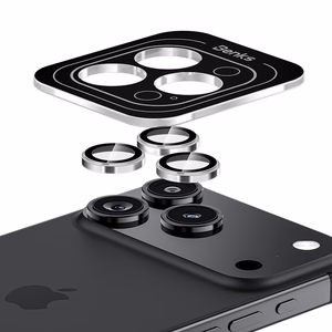 Benks Tempered glass Glass Warrior Metal Lens Protector on camera for Iphone 17 (lens 2 pieces) black