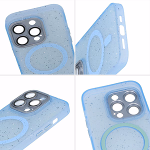 Tel Protect Magnetic Splash Frosted Case for Iphone 15 Plus Light blue