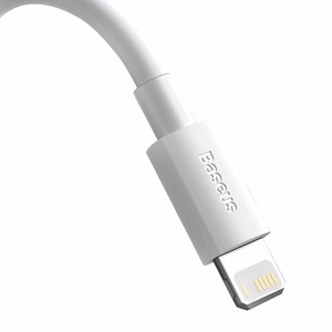 Baseus Simple Wisdom Data Kaapeli Kit USB to Lightning 2.4A (2PCS/Set) 1.5m valkoinen