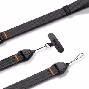 Spigen yleismallinen säädettävä puhelimen rannehihna, musta