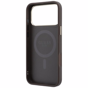 Guess Ring Stand 360 4G Classic Logo MagSafe -suojakuori iPhone 18 Pro / 17 Pro – ruskea