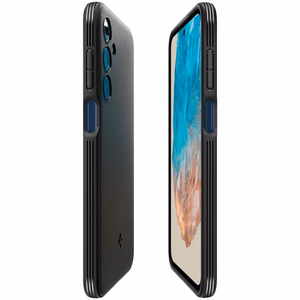 Spigen Essential SandBlast Suojakuori Samsung Galaxy M35 5G:lle - musta
