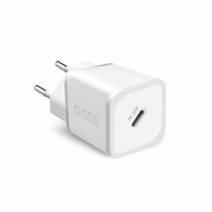 SBS TETRGAN1C20W 20W GaN Wall Charger with Power Delivery - White