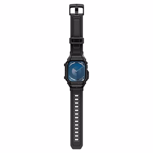 Spigen Rugged Armor Suojakuori Apple Watch 10 46mm -kellolle - musta