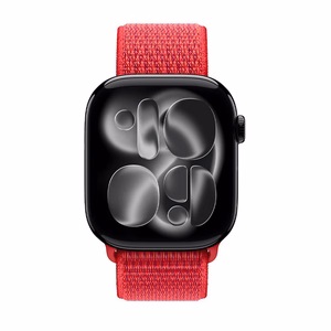 Crong Nylon Apple Watch -urheiluranneke, 38/40/41/42 mm, Red Fusion