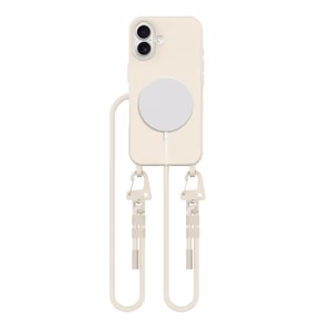 Tech-Protect MagNecklace MagSafe Suojakuori kaulanauhasolmulla iPhone 16:lle - Beige