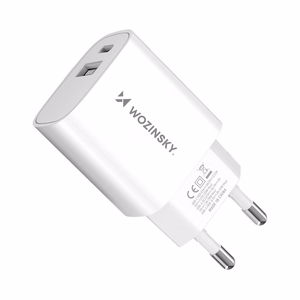 Charger Wozinsky (WGWCW) (1xUSB-C;1xUSB 3A 20W) white