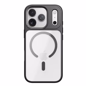 Rock Guard Lens Protection Series Magneettinen Suojakuori Iphone 17 Pro:lle läpinäkyvä-musta