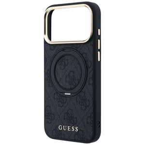Guess Ring Stand 360 4G Classic Logo MagSafe suojakuori malleille iPhone 17 Pro Max / 18 Pro Max, musta