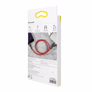 Baseus Cafule USB Lightning -kaapeli 2,4A 1m musta+punainen