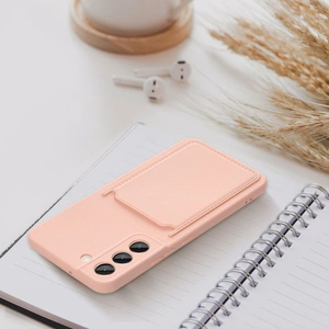Suojakuori Samsung A35 5G:lle Card Case vaaleanpunainen